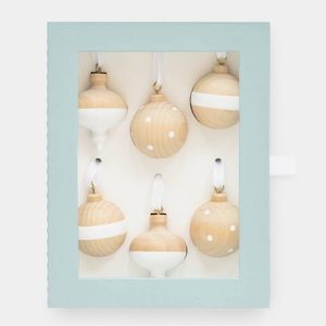 Sugar Paper 6ct Wood Ornament Set